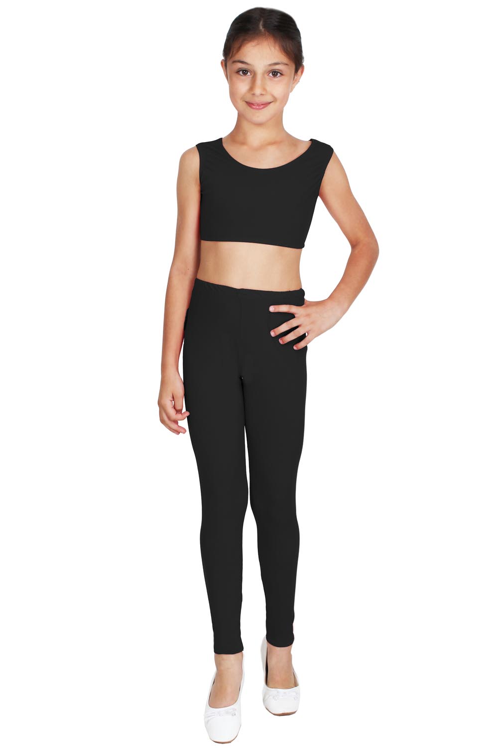 LEGGINS DANZA IN LYCRA NERO BAMBINA